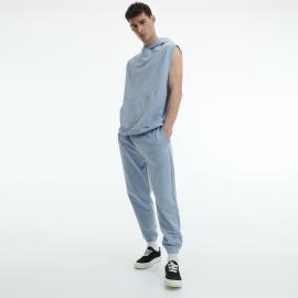 Spodnie dresowe typu jogger - niebieski na raty