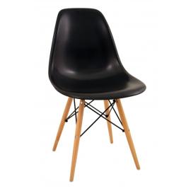 Krzesło p016w pp czarne, drewniane nogi na raty
