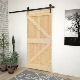 Drzwi, 100x210 cm, lite drewno sosnowe na raty