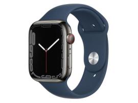 Apple watch series 7 gps + cellular, 41mm graphite stainless steel case with abyss blue sport band - regular na raty