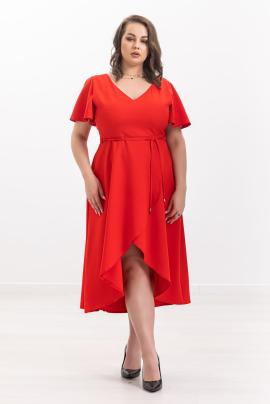 Czerwona koktajlowa sukienka atena na wesele duże rozmiary na raty