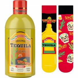 Dzień chłopaka kolorowe skarpetki męskie nie do pary tequila soxo śmieszne skarpety bawełniane tequila w butelce 40-45 na raty