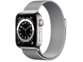 Apple watch series 6 gps + cellular, 40mm silver stainless steel case with silver milanese loop na raty