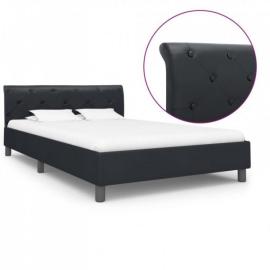 Rama łóżka, czarna, sztuczna skóra, 120 x 200 cm na raty