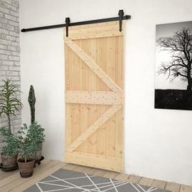 Drzwi, 90x210 cm, lite drewno sosnowe na raty
