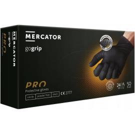 Rękawice rękawiczki nitrylowe gogrip black mercator 50 szt. m l xl xxl, rękawice ochronne, rękawice warsztatowe na raty