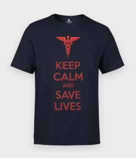 Koszulka męska keep calm save lives na raty