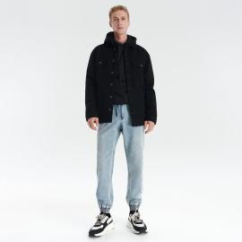 Elastyczne jeansy jogger - niebieski na raty