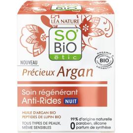 So'bio so'bio przeciwzmarszczkowy regenerujący krem na noc z olejem arganowym i peptydami łubinu 50.0 ml na raty