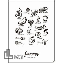 Plakat summer - eat seasonally 21 x 30 cm na raty