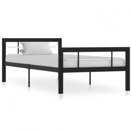 Rama łóżka, czarno-biała, metalowa, 90 x 200 cm na raty
