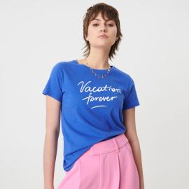 Koszulka z napisem - niebieski na raty