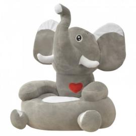 Fotel dla dzieci słoń, pluszowy, szary na raty