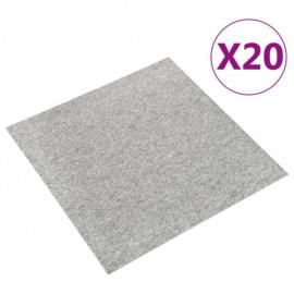 Podłogowe płytki dywanowe, 20 szt., 5 m², 50x50 cm, jasnoszare na raty