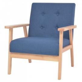 Fotel, niebieski, tkanina na raty
