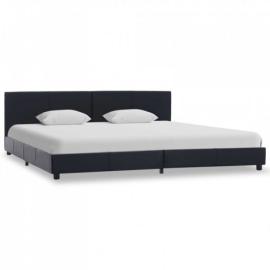 Rama łóżka z podnośnikiem, czarna, sztuczna skóra, 160 x 200 cm na raty