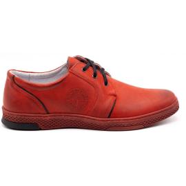 Joker buty męskie skórzane casual 322/2 czerwone na raty