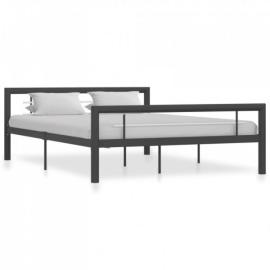 Rama łóżka, szaro-biała, metalowa, 140x200 cm na raty