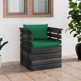 Ogrodowy fotel z palet z poduszkami, drewno sosnowe na raty