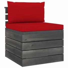 Ogrodowa sofa środkowa z palet, z poduszkami, drewno sosnowe na raty