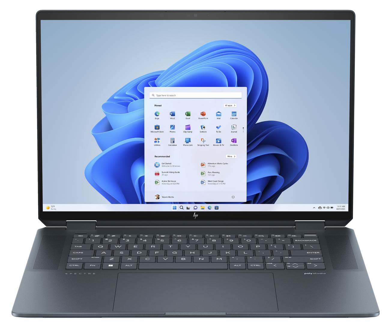 HP Spectre x360 16-aa0065nw Ultra 7-155H 16" 2.8K Touch OLED AR Low Blue Light 400 nits VRR 48-120Hz 16GB LPDDR5 SSD1TB Intel Arc Graphics FPR W11Pro 2Y Slate Blue na raty