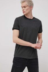 Wrangler t-shirt bawełniany kolor szary melanżowy na raty