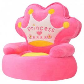 Fotel dla dzieci princess, pluszowy, różowy na raty