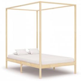 Rama łóżka z baldachimem, lite drewno sosnowe, 140 x 200 cm na raty