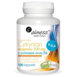 Cytrynian magnezu aliness witamina b6 100 kapsułek 100mg suplement diety na raty
