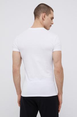 Emporio armani underwear t-shirt i kosmetyczka 111035.1a597 kolor biały z nadrukiem na raty