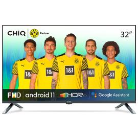 Chiq smart tv 32 cale（80cm), android telewizor, full hd, hdr10, wifi, netflix / prime video, chromecast, asystent google na raty