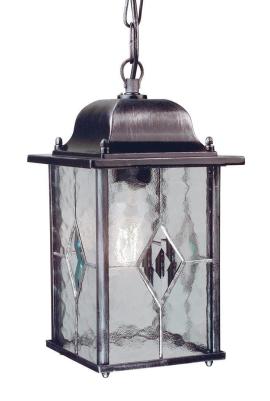 Lampa zewnętrzna, wisząca wexler srebrno-czarna 16x34cm na raty