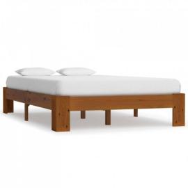 Rama łóżka, jasnobrązowa, lite drewno sosnowe, 140 x 200 cm na raty