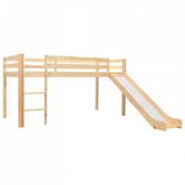 Wysoka rama łóżka dziecięcego, zjeżdżalnia i drabinka, 97x208cm na raty